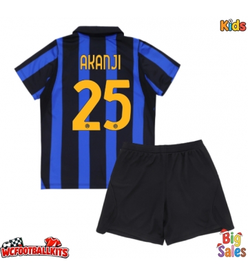 Inter Milan Manuel Akanji #25 Replica Home Stadium Kit for Kids 2026-27 Short Sleeve (+ pants)